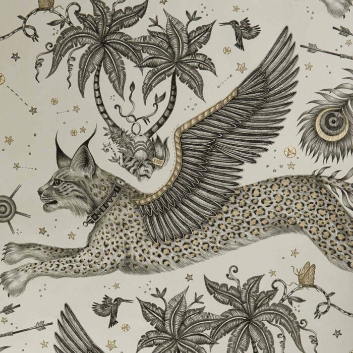Lynx Wallpaper - Gilver swatch