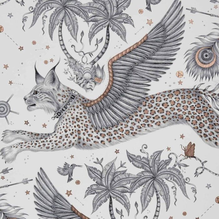 Lynx Wallpaper - Nude swatch