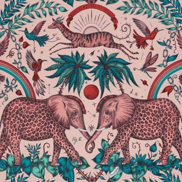 Zambezi Wallpaper - Pink swatch