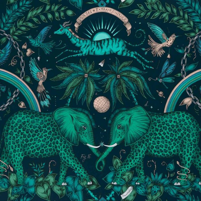 Zambezi Wallpaper - Teal swatch