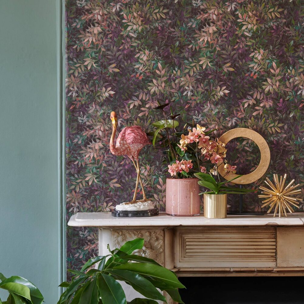 Congo Wallpaper - Amethyst / Emerald from