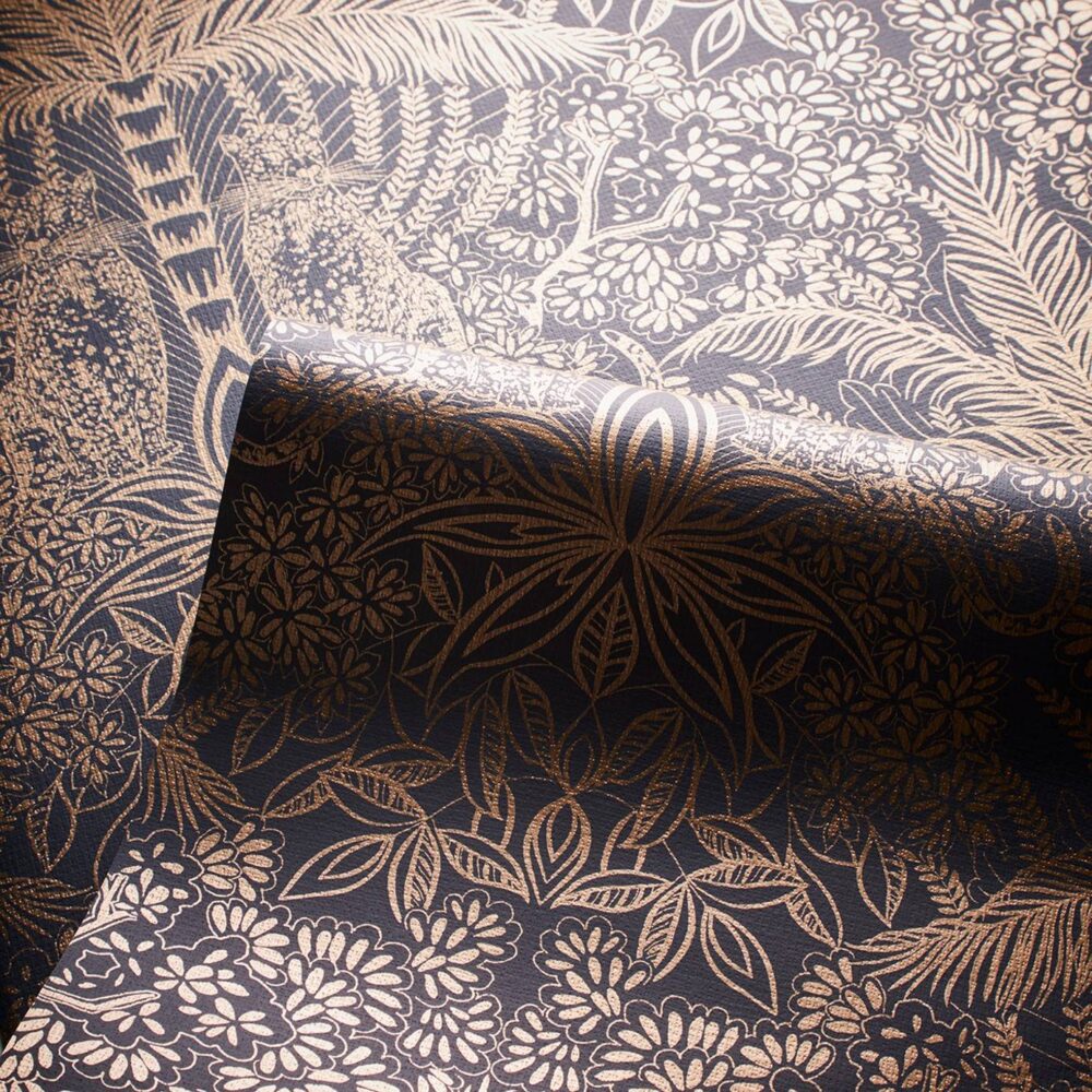 Leopardo Wallpaper - Copper / Midnight by Leopardo Wallpaper - Copper / Midnight from