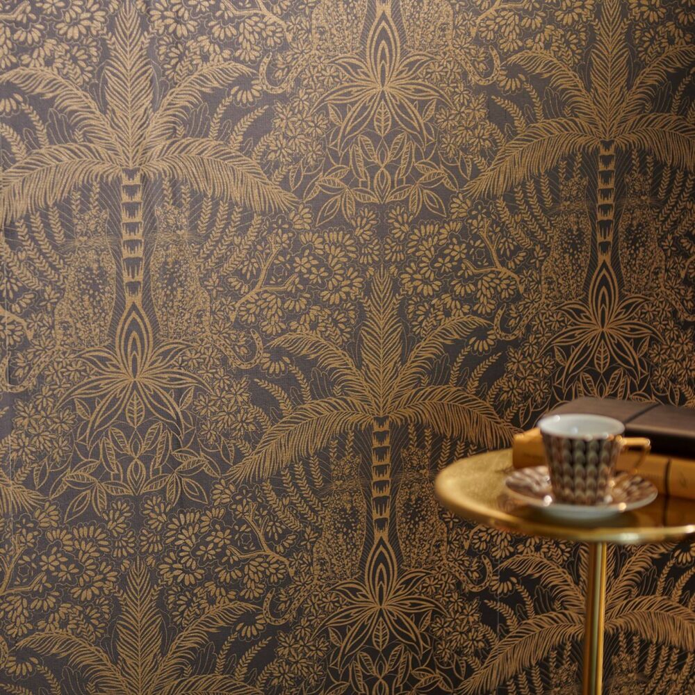 Leopardo Wallpaper - Copper / Midnight by Leopardo Wallpaper - Copper / Midnight from