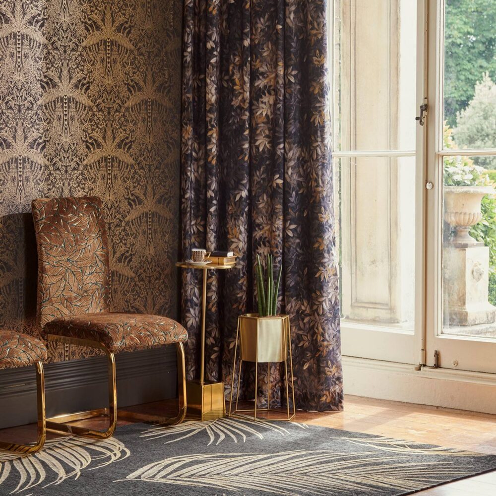 Leopardo Wallpaper - Copper / Midnight by Leopardo Wallpaper - Copper / Midnight from