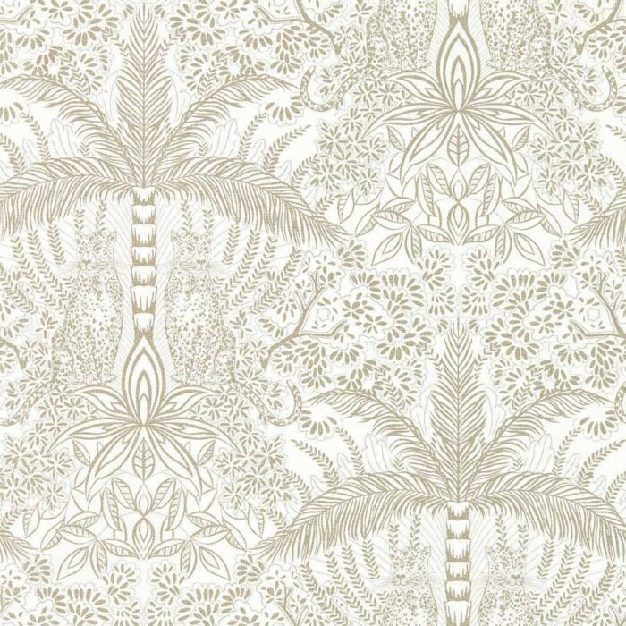 Leopardo Wallpaper - Gold / Ivory fabric swatch W0141/03
