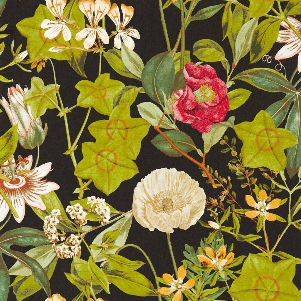 green botanical wallpaper from clarke & clarke