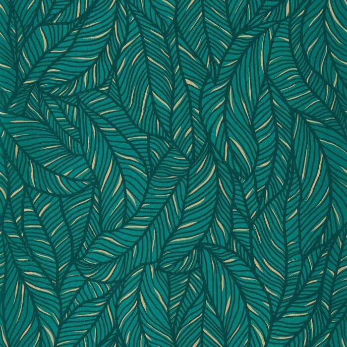 Selva Wallpaper - Emerald fabric swatch W0144/02