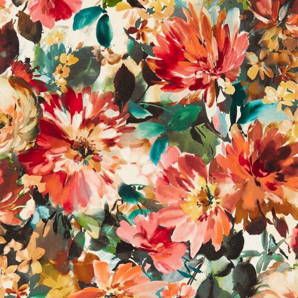 multicolour botanical wallpaper from clarke & clarke