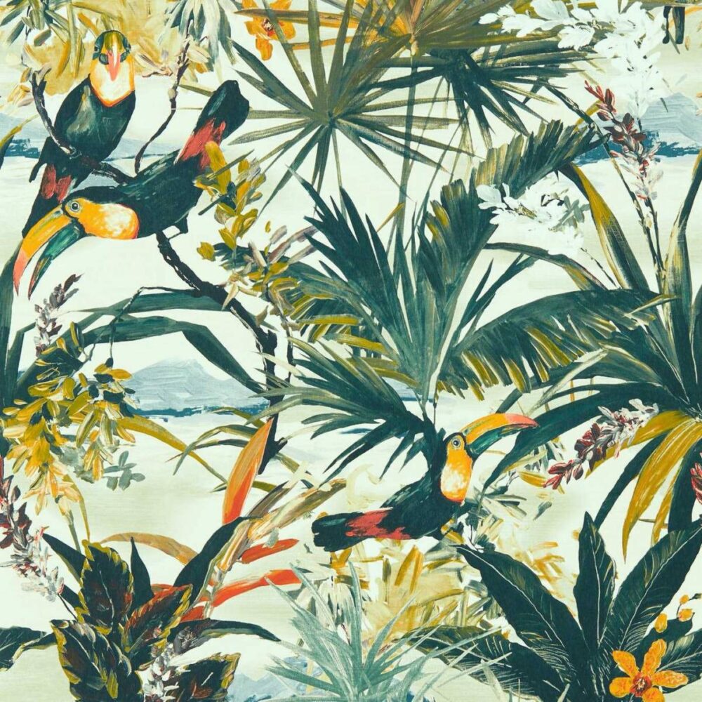 green animal wallpaper from clarke & clarke