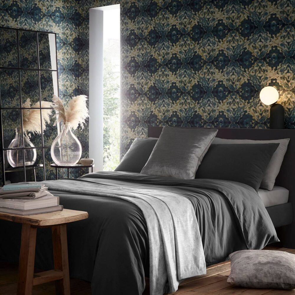 Aqueous Wallpaper - Charcoal by Aqueous Wallpaper - Charcoal from