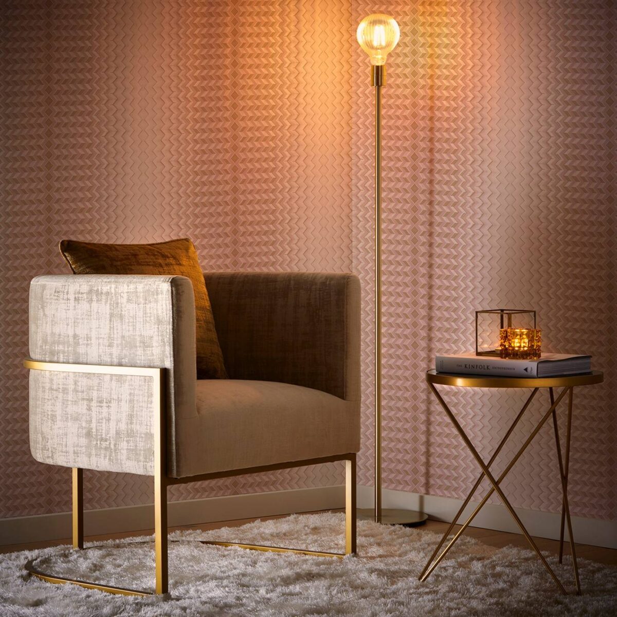 Fragment Wallpaper - Blush / Gold from
