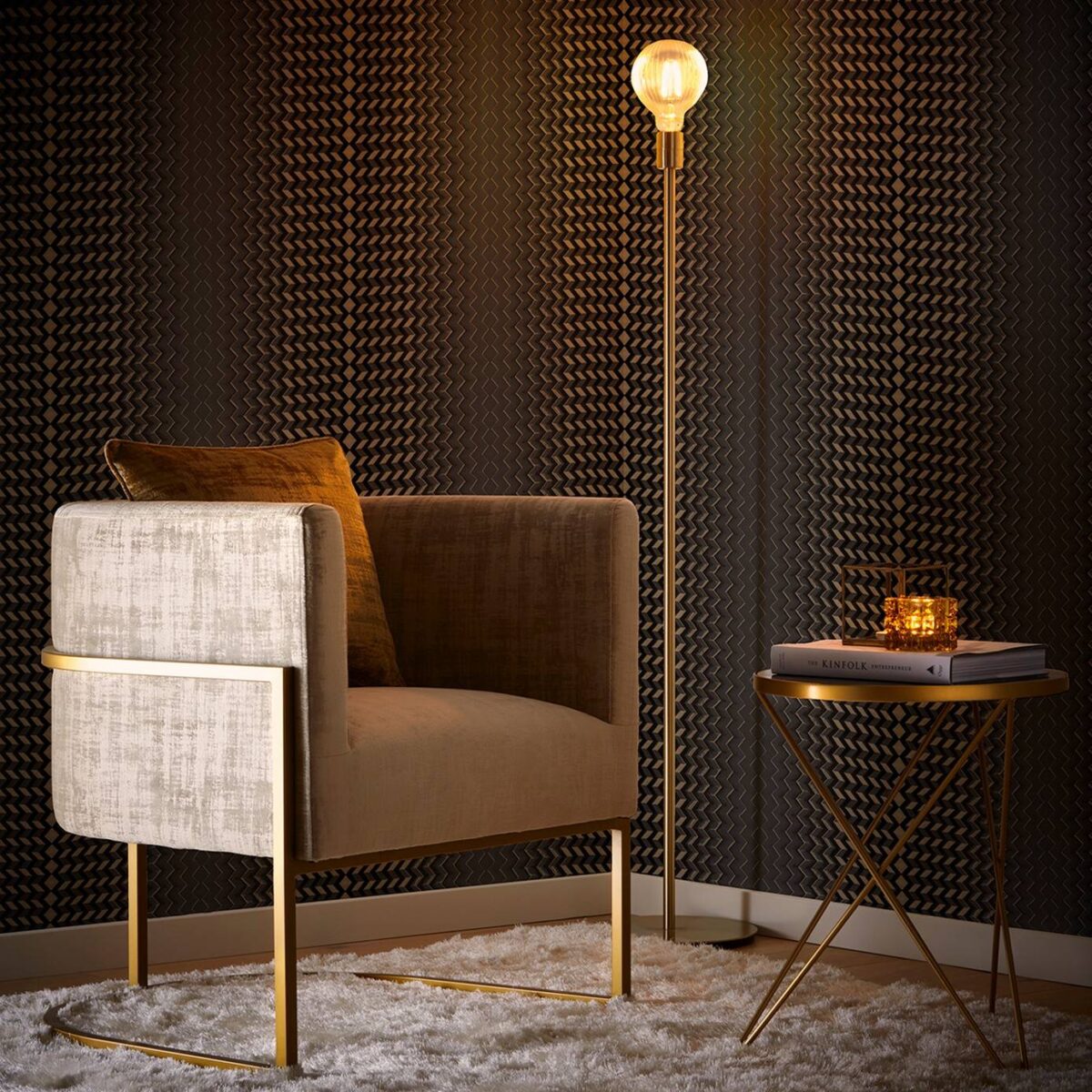 Fragment Wallpaper - Charcoal / Gold by Fragment Wallpaper - Charcoal / Gold from