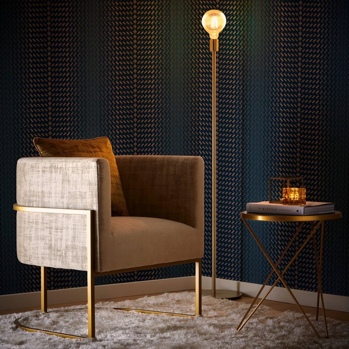Fragment Wallpaper - Charcoal / Gold by Fragment Wallpaper - Charcoal / Gold from
