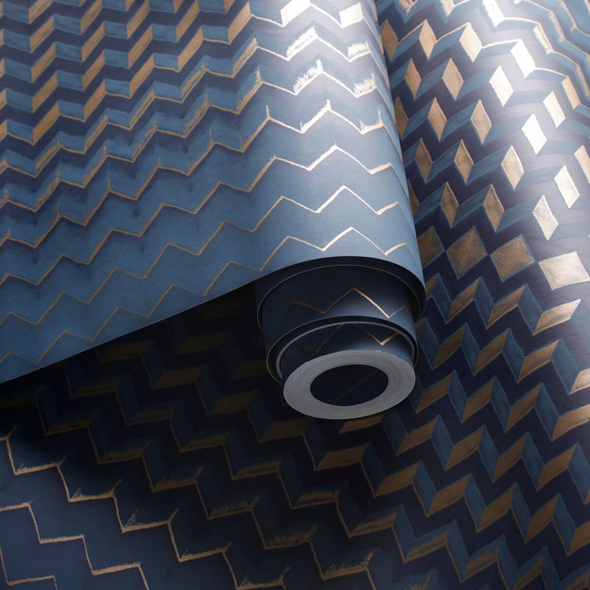 Fragment Wallpaper - Midnight / Copper by Fragment Wallpaper - Midnight / Copper from