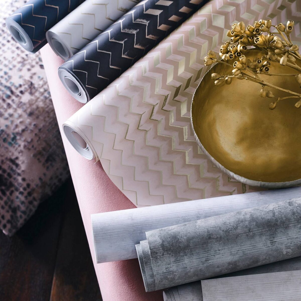 Fragment Wallpaper - Midnight / Copper by Fragment Wallpaper - Midnight / Copper from