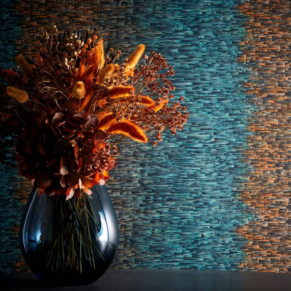 Ombre Wallpaper - Teal / Spice from