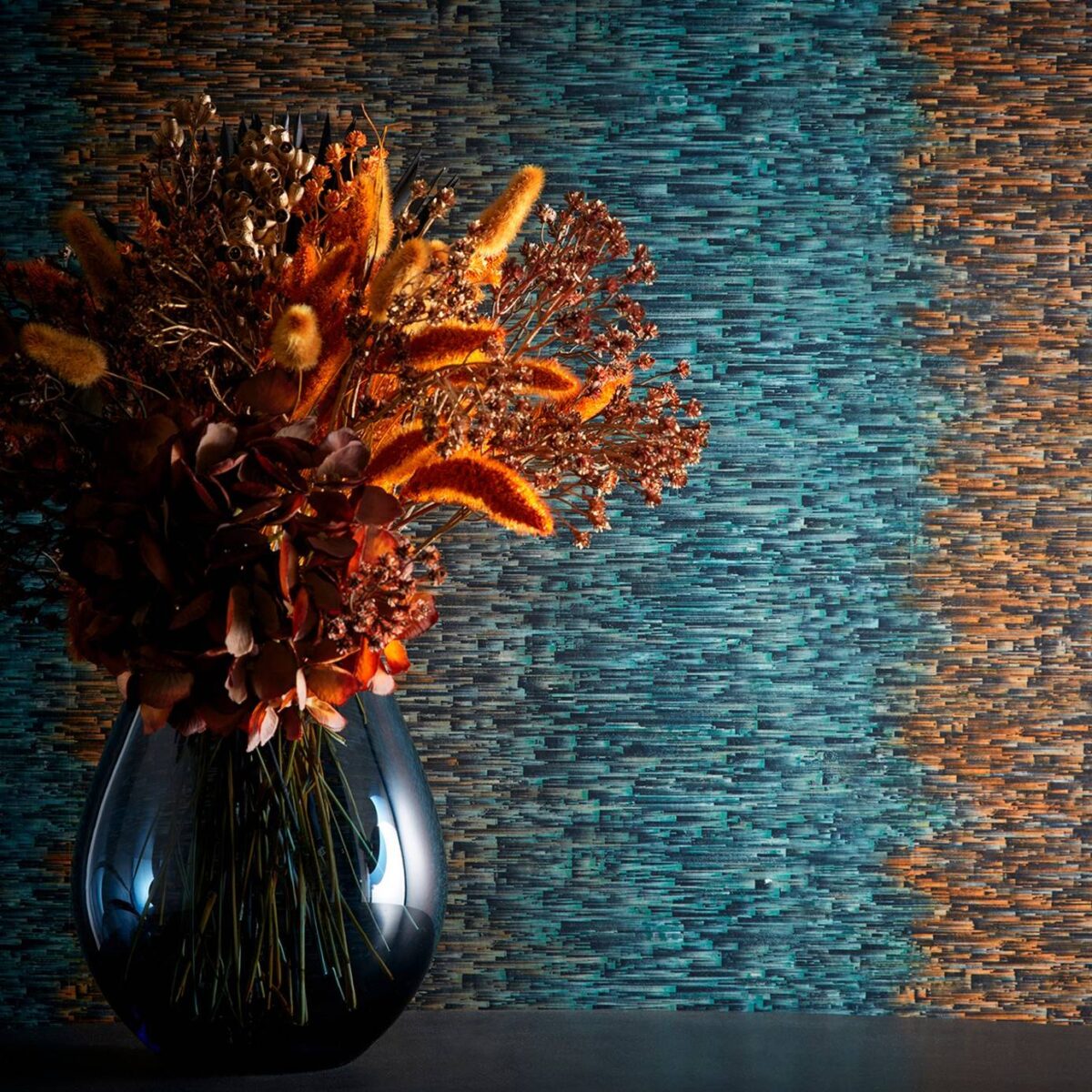 Ombre Wallpaper - Teal / Spice by Ombre Wallpaper - Teal / Spice from