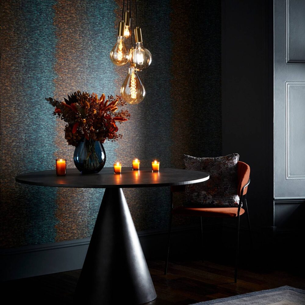 Ombre Wallpaper - Teal / Spice from