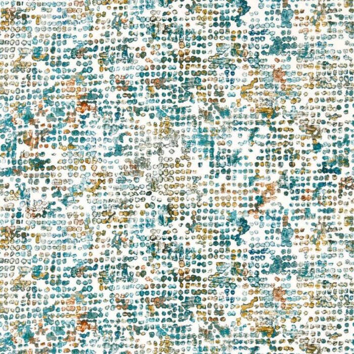 Scintilla Wallpaper - Teal / Spice fabric swatch W0154/04
