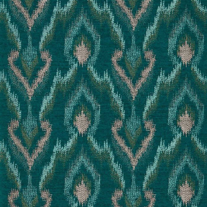 Velluto Wallpaper - Teal fabric swatch W0170/03