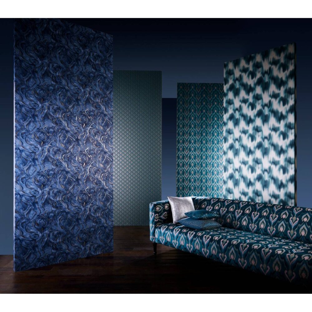 Velluto Wallpaper - Teal from