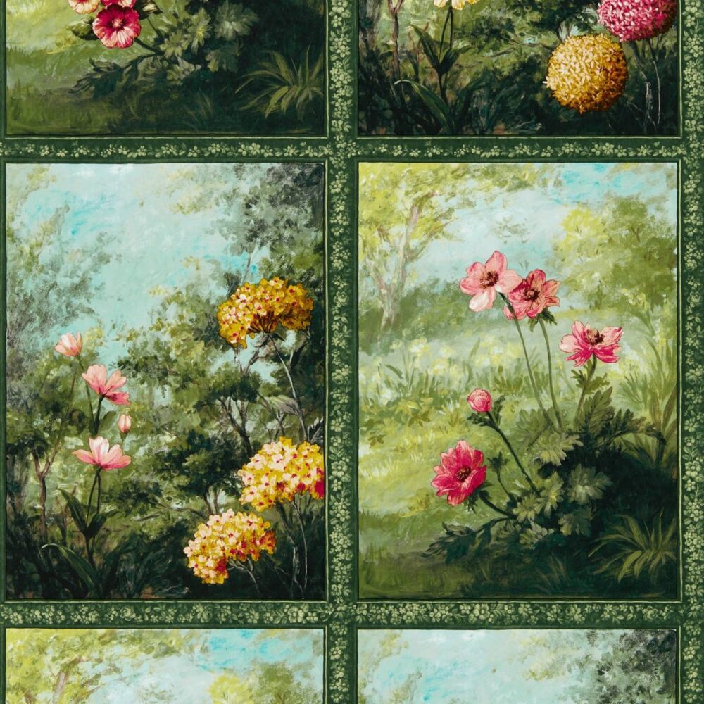 green botanical wallpaper from clarke & clarke