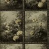black-grey botanical wallpaper from clarke & clarke