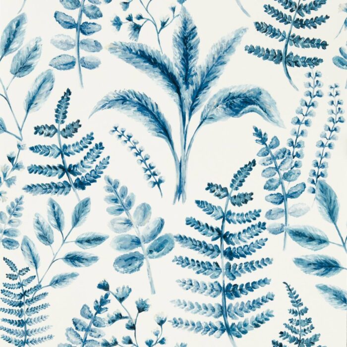 Bracken Wallpaper - Denim fabric swatch W0156/01
