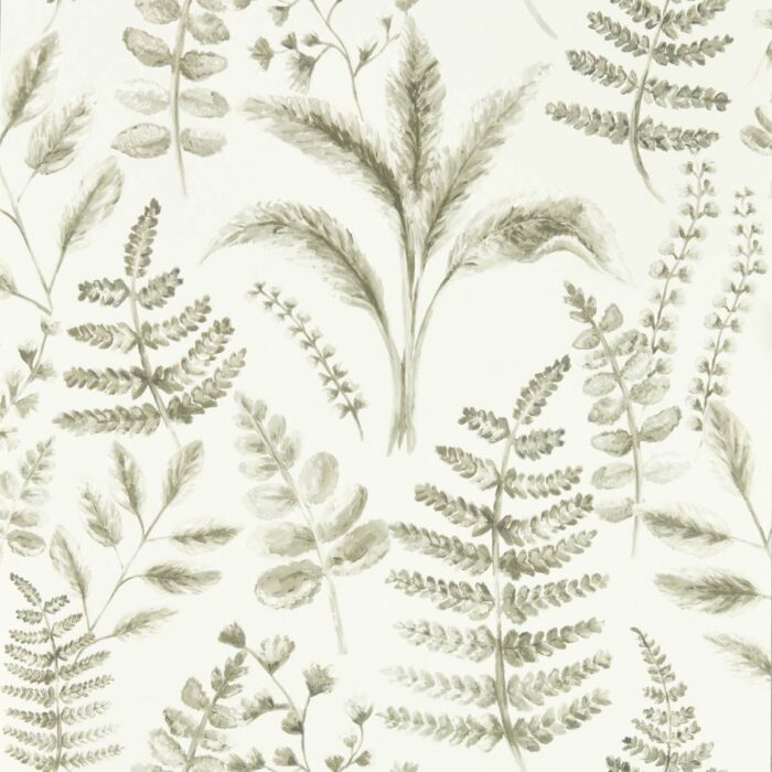 Bracken Wallpaper - Natural fabric swatch W0156/03