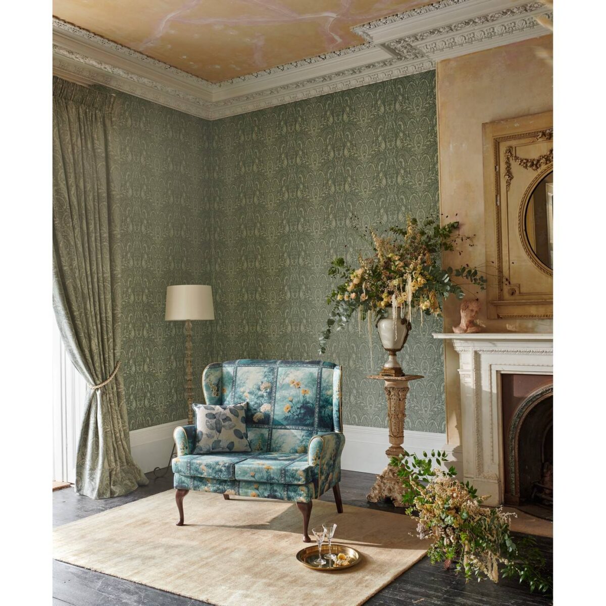 Palacio Wallpaper - Linen from