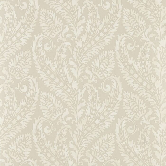 Regale Wallpaper - Ivory / Mocha fabric swatch W0161/03