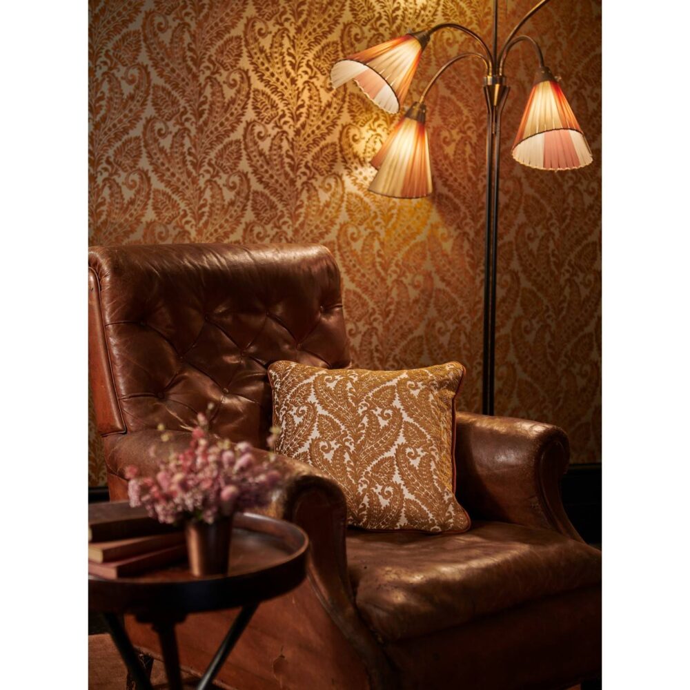 Regale Wallpaper - Russet / Gilver from