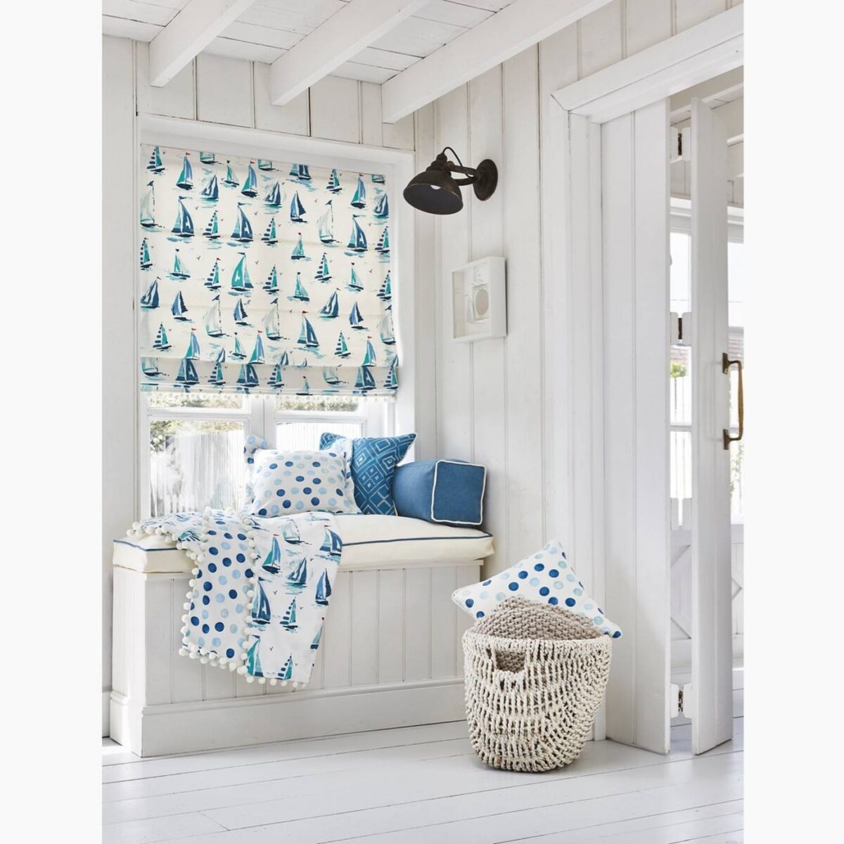 Porthole Fabric - Ocean by Porthole Fabric - Ocean from