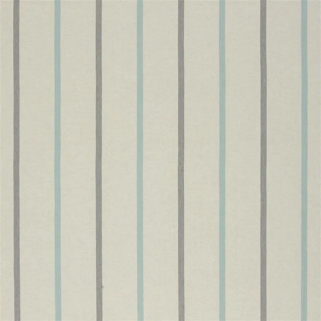 Brera Nastro Fabric - Duckegg by blue striped linen fabric from Designers Guild