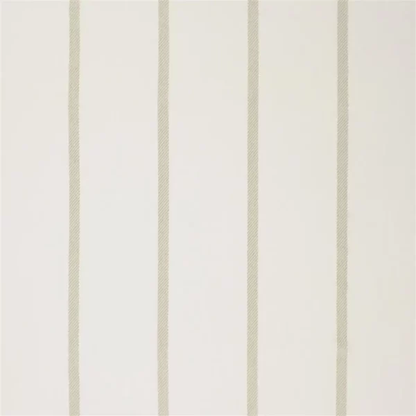 Brera Spigato Fabric - Alabaster by white striped linen fabric from Designers Guild