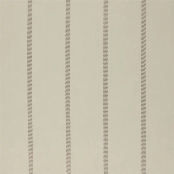 Brera Spigato Fabric - Natural by neutral striped linen fabric from Designers Guild
