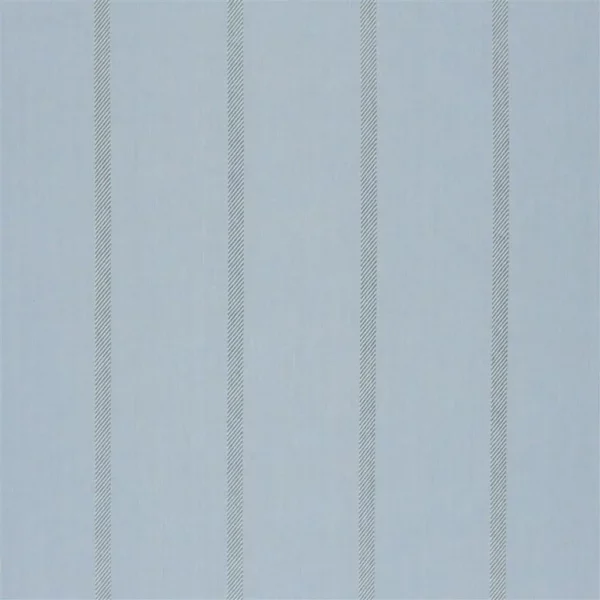 Brera Spigato Fabric - Sky by blue striped linen fabric from Designers Guild