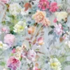 pink botanical linen fabric from Designers Guild