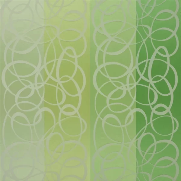 Marquisette Fabric - Leaf by green contemporary silk-satin fabric from Designers Guild