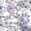 purple botanical linen fabric from Designers Guild