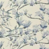 black-grey botanical cotton fabric from Designers Guild