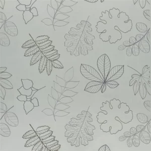 black-grey botanical embroideried fabric from Designers Guild