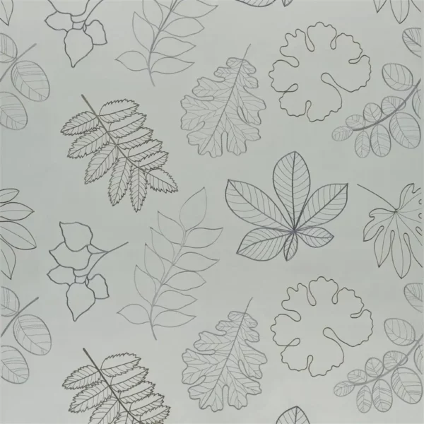 black-grey botanical embroideried fabric from Designers Guild