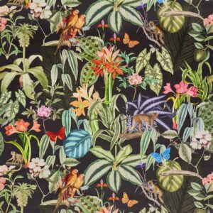 black-grey animal velvet-chenille fabric from Prestigious Textiles