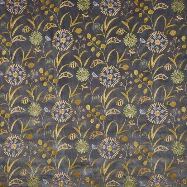 multicolour botanical embroideried fabric from Prestigious Textiles