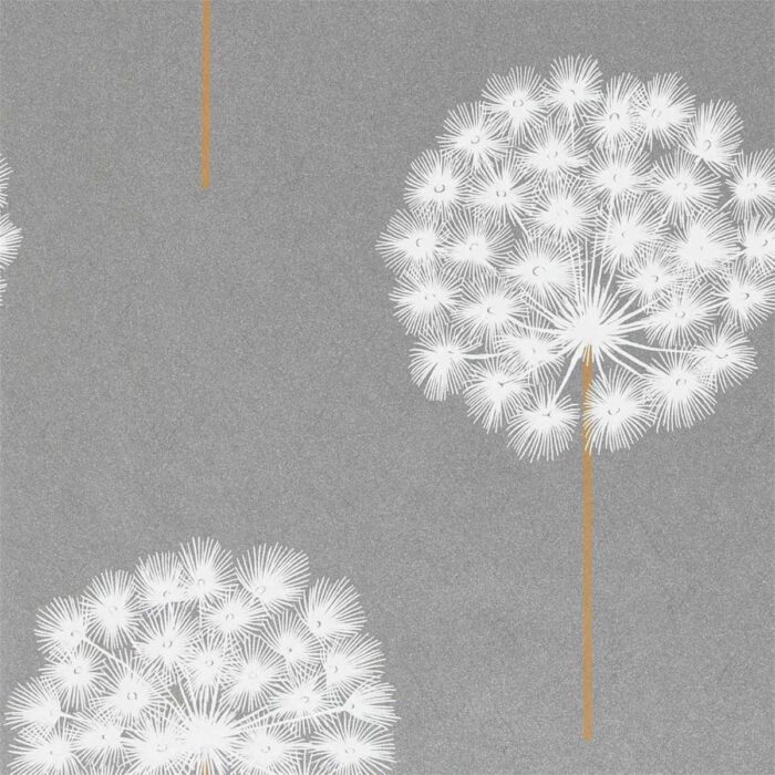 Amity Wallpaper - Pewter / Brass swatch
