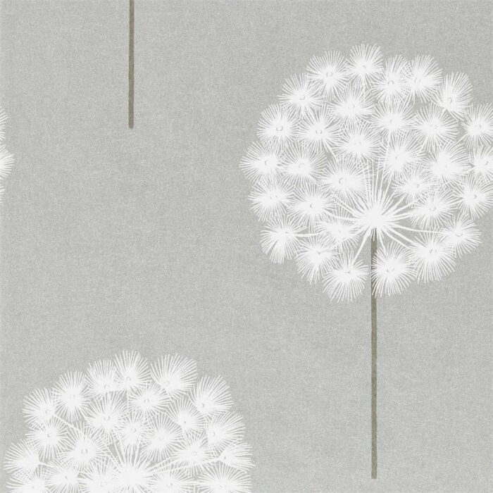 Amity Wallpaper - Silver / Chalk swatch