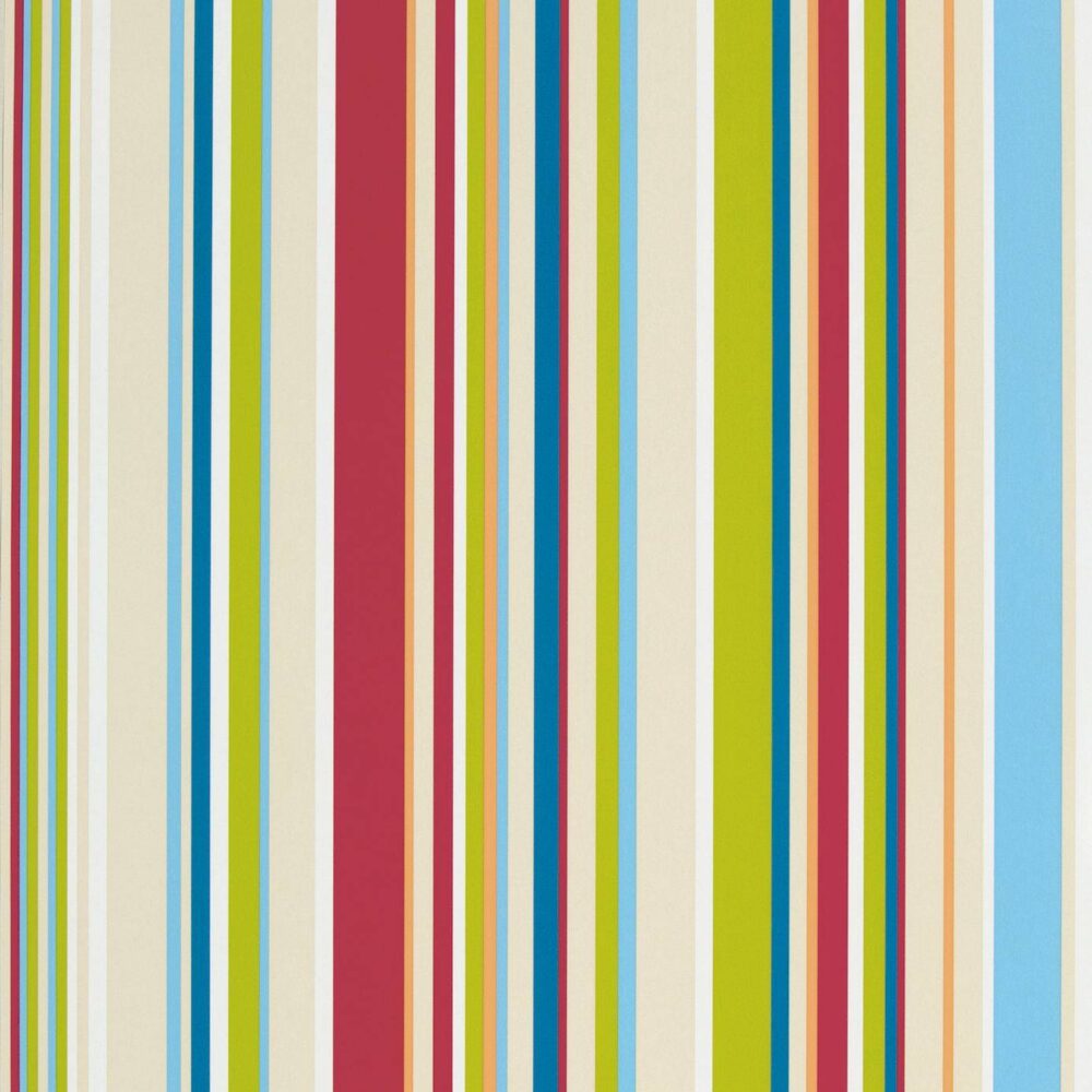 Rush Wallpaper - Strawberry / Sailor Blue / Apple / Neutrals by Rush Wallpaper - Strawberry / Sailor Blue / Apple / Neutrals from