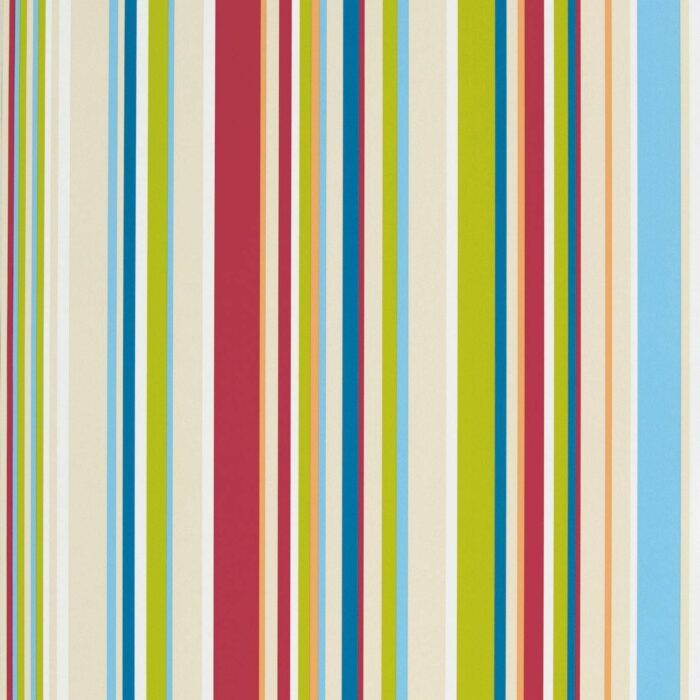 Rush Wallpaper - Strawberry / Sailor Blue / Apple / Neutrals fabric swatch HWO70532