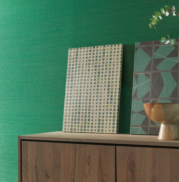 Sunago Vinyl Wallcovering - Emerald by Sunago Vinyl Wallcovering - Emerald from